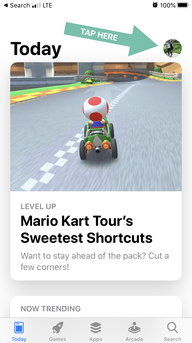 App Store home screen